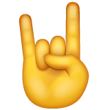 Sign of the Horns emoji on WhatsApp