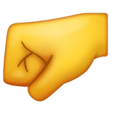 Left-facing Fist emoji on WhatsApp