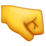 Right-facing Fist emoji on WhatsApp
