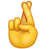 Crossed Fingers emoji on WhatsApp