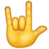 Love-you Gesture emoji on WhatsApp