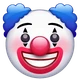 Clown Face emoji, WhatsApp design