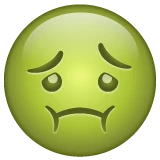 Nauseated Face emoji on WhatsApp