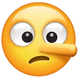 Lying Face emoji on WhatsApp