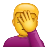 Person Facepalming emoji on WhatsApp