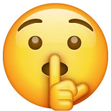Shushing Face emoji on WhatsApp