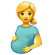 Pregnant Woman emoji, WhatsApp design