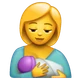 Breast-feeding emoji, WhatsApp design