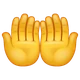 Palms Up Together emoji, WhatsApp design
