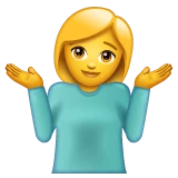 Person Shrugging emoji on WhatsApp