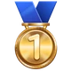 1st Place Medal emoji, WhatsApp design