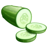 Cucumber emoji as drawn by WhatsApp