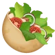 Stuffed Flatbread emoji, WhatsApp design