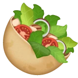 Stuffed Flatbread emoji on WhatsApp