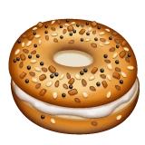 Bagel emoji on WhatsApp