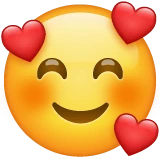 Smiling Face with Hearts emoji on WhatsApp