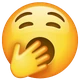 Yawning Face emoji, WhatsApp design