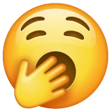 Yawning Face emoji on WhatsApp