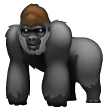 Gorilla emoji on WhatsApp