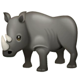 Rhinoceros emoji on WhatsApp