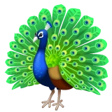 Peacock emoji on WhatsApp
