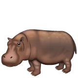 Hippopotamus emoji on WhatsApp
