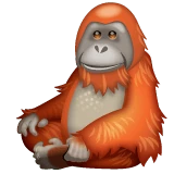 Orangutan emoji on WhatsApp