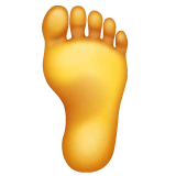 Foot emoji on WhatsApp