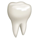 Tooth emoji, WhatsApp design