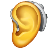 Ear with Hearing Aid emoji on WhatsApp