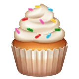 Cupcake emoji on WhatsApp