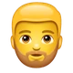 Person: Beard emoji, WhatsApp design