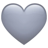 Grey Heart emoji, WhatsApp design