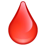 Drop Of Blood emoji on WhatsApp