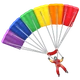 Parachute emoji, WhatsApp design