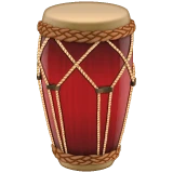 Long Drum emoji on WhatsApp