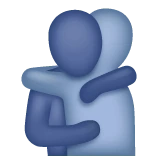People Hugging emoji, WhatsApp design