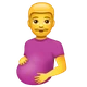Pregnant Man emoji, WhatsApp design