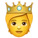 Person with Crown emoji, WhatsApp design