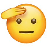 Saluting Face emoji on WhatsApp