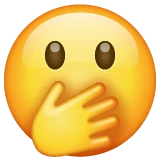 Face With Open Eyes And Hand Over Mouth emoji on WhatsApp