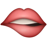 Biting Lip emoji on WhatsApp