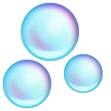 Bubbles emoji on WhatsApp