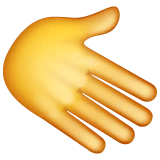 Rightwards Hand emoji on WhatsApp