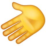 Leftwards Hand emoji on WhatsApp