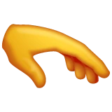 Palm Down Hand emoji on WhatsApp