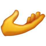 Palm Up Hand emoji on WhatsApp