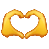 Heart Hands emoji on WhatsApp