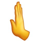 Leftwards Pushing Hand emoji on WhatsApp