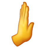 Rightwards Pushing Hand emoji on WhatsApp